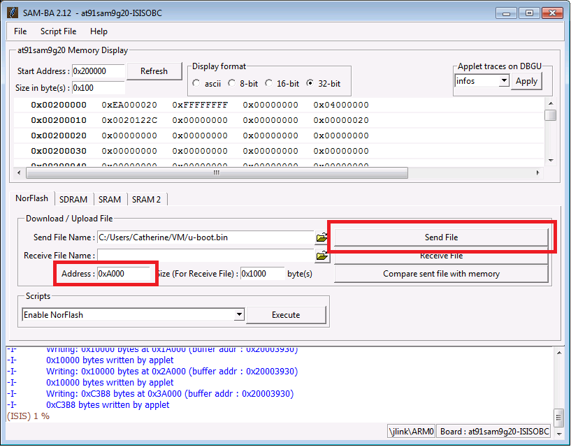 SAM-BA Send U-Boot