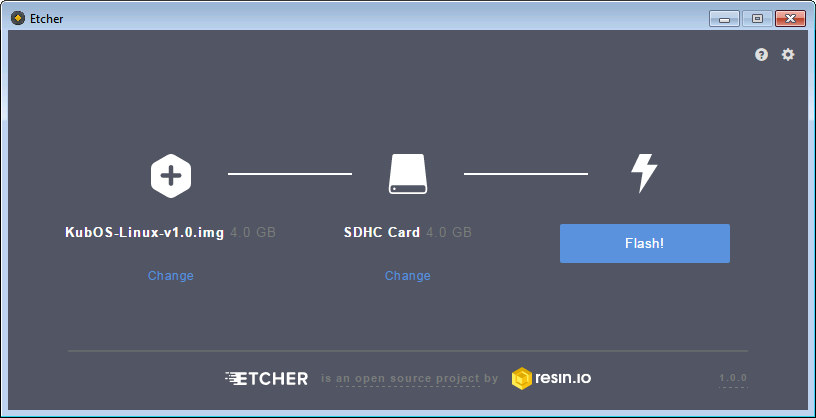 Etcher Setup